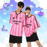 축구반티 풋볼 스트라이프 핑크세트