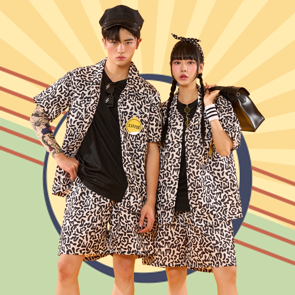 블랙 교련복세트 (반팔/반바지) 세트