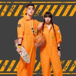 소방활동복 오렌지 점프슈트