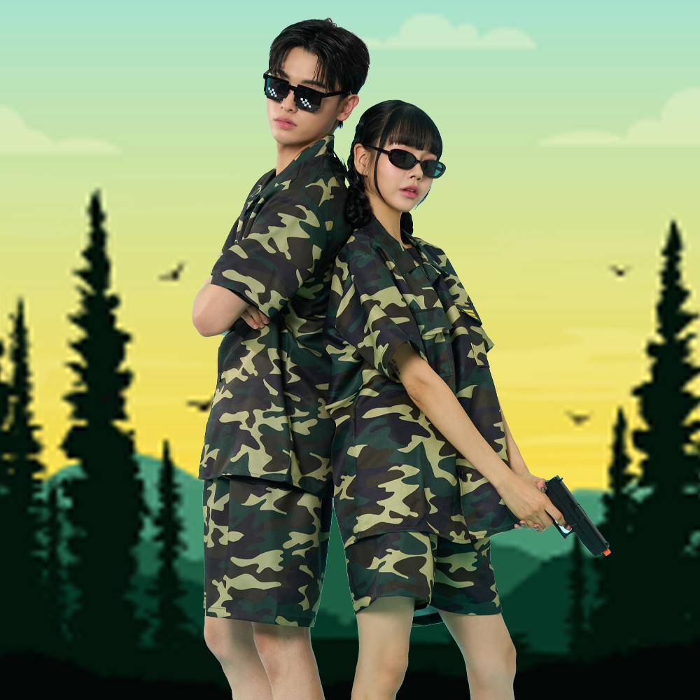 개구리군복 반팔반바지 세트