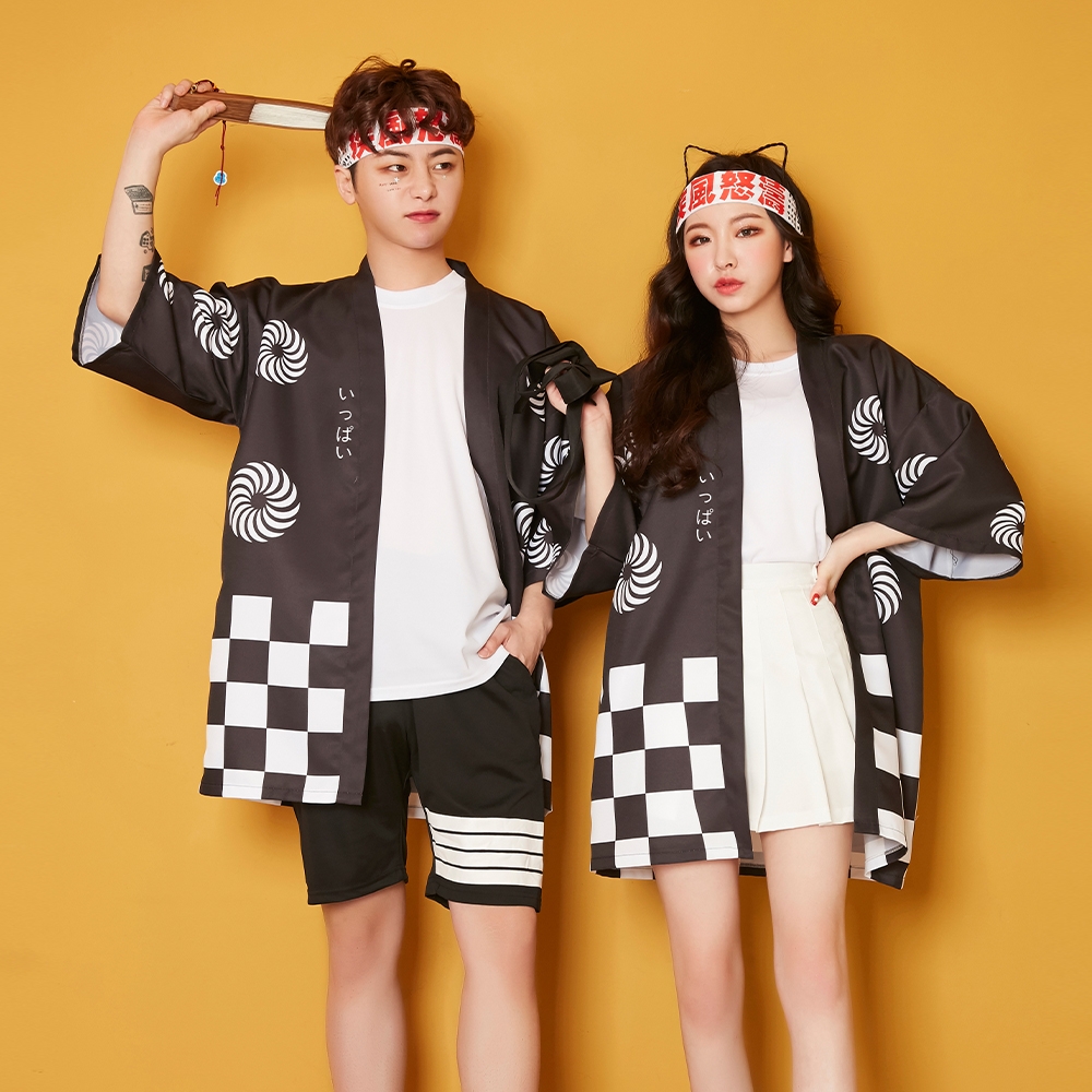 야쿠자반티 유카타 마쯔리하피체스 가운세트