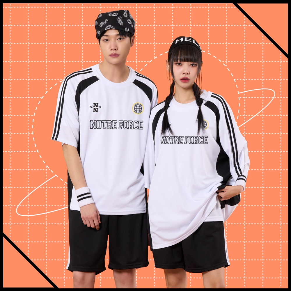 라인2선 럭비져지 화이트블랙 세트