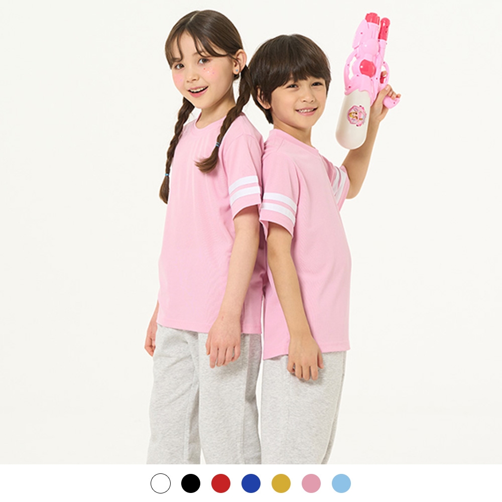 아동럭비 소매2선 라운드반팔티