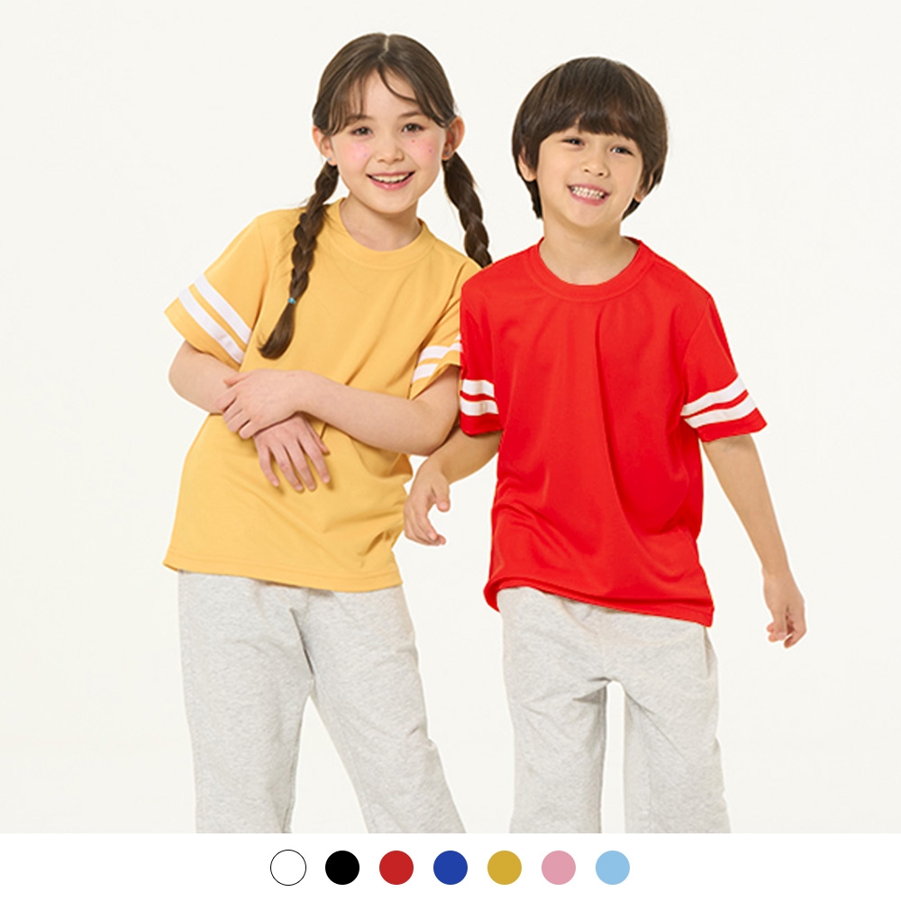 아동럭비 소매2선 라운드반팔티