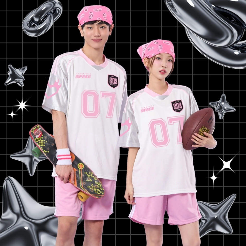 럭비져지 V넥 2선져지 실버