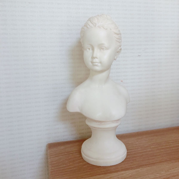 vintage young girl bust statue