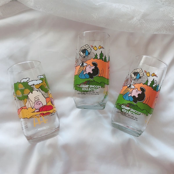 vintage Mcdonald's camp snoopy collection glasses (재입고)