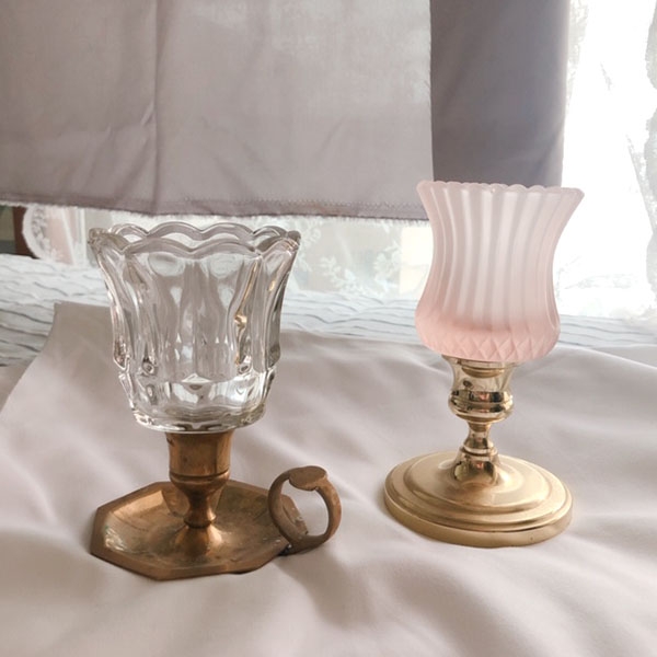 vintage tulip votive candle holders