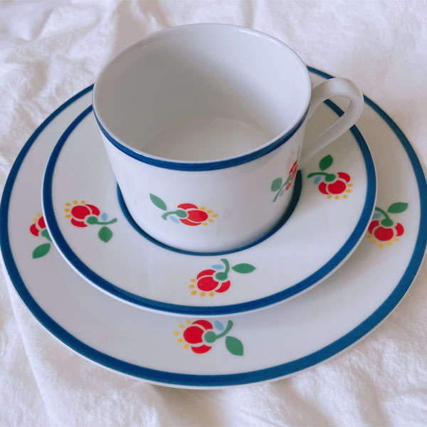 vintage F&F cup & saucer, plate