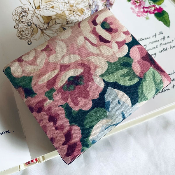 vintage mini fabric jewelry case