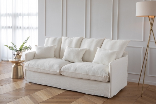 1+1커버 증정 DK055 3인 워셔블+풀커버링 구스다운 패브릭 소파