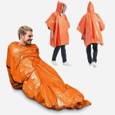 인장력좋은우비&비상침낭 백팩킹 방수 비상용 우비