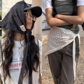 레이스멀티스카프랩스커트 레이어트스커트 스카프