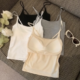 여리핏실키슬림캡나시 여자끈나시 브라탑 런닝 브라렛