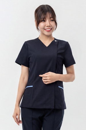 V넥 배색포인트 상의 1686