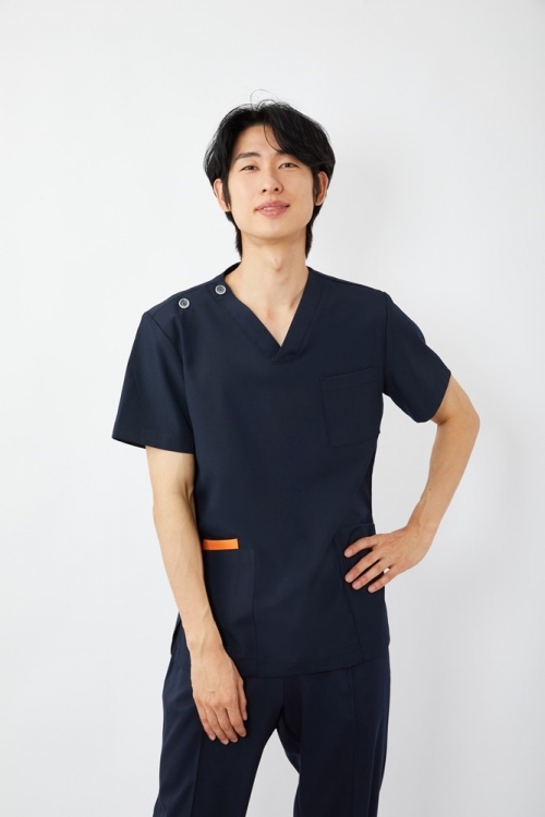 남성 V넥 다크네이비 라인상의 2651
