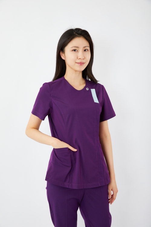포커스 배색포인트 로열퍼플 상의-5634