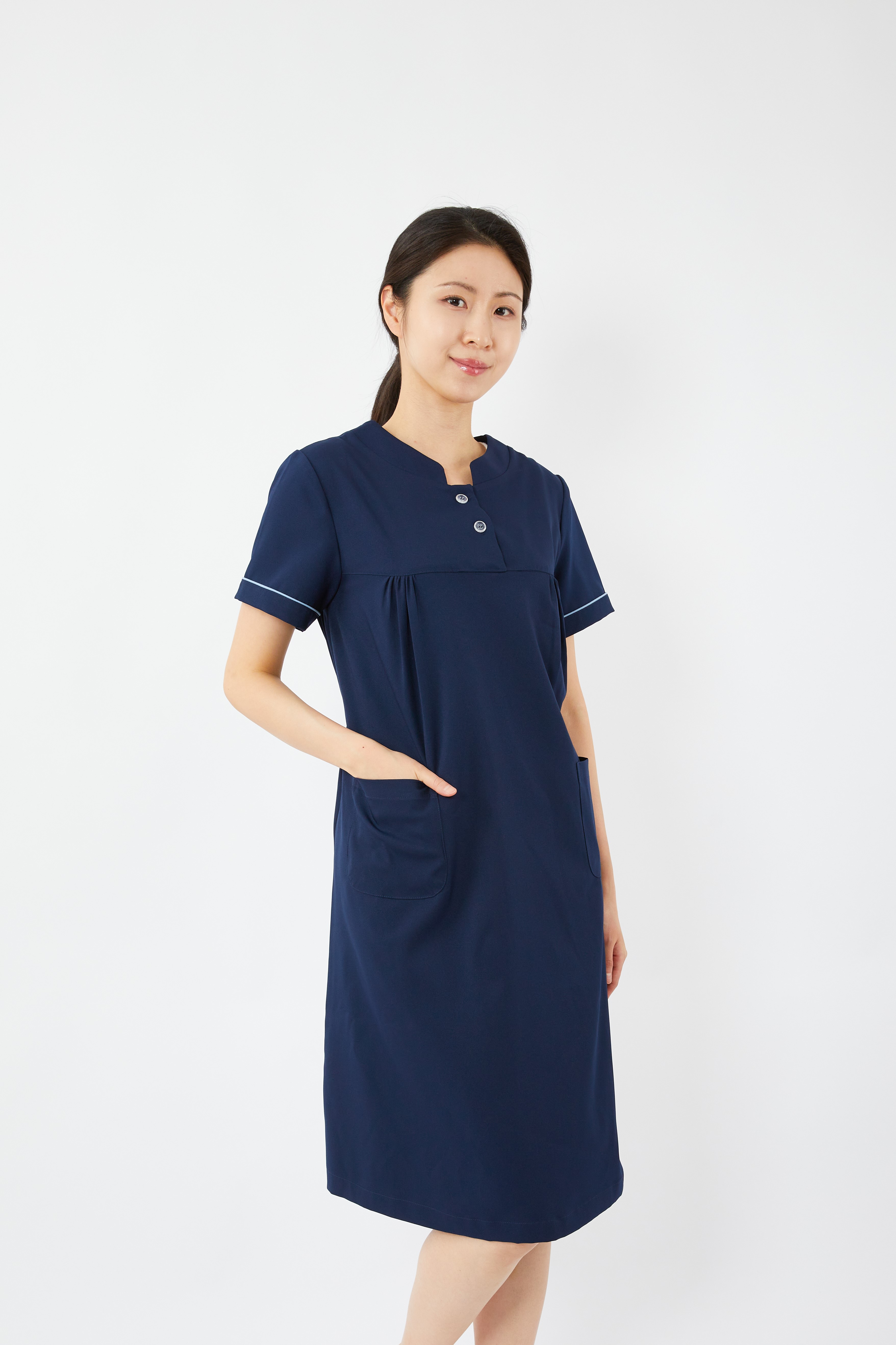임부복 미니하이넥 네이비-2262