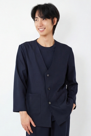 심플 덧가운 가디건 다크네이비-5386