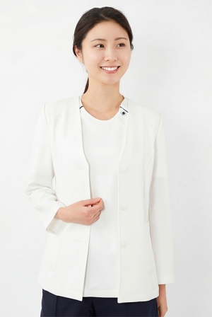 심플 가디건 자켓 화이트-5375