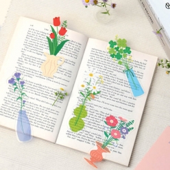 플라워 프리 라인 투명 책갈피