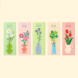 플라워 프리 라인 투명 책갈피