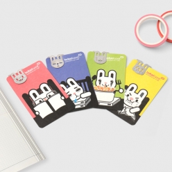 북마크 카드(미니) 토끼씨 4종 세트