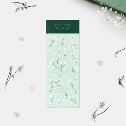 순수한 안개꽃 투명 책갈피