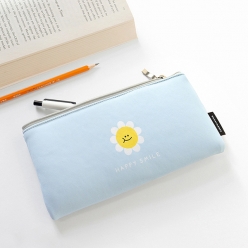 스마일 폭신폭신 사각 필통 - 해피