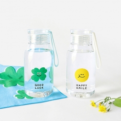스마일 스트랩 투명 보틀
