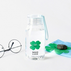 스마일 스트랩 투명 보틀 - 럭키