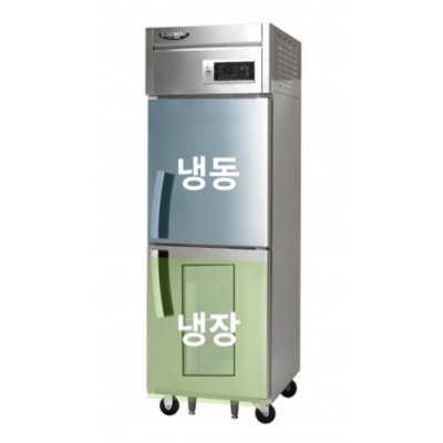 업소용 라셀르 냉동냉장고 25박스 1/2냉동 직냉식 유리도어 LD-625RF-1G