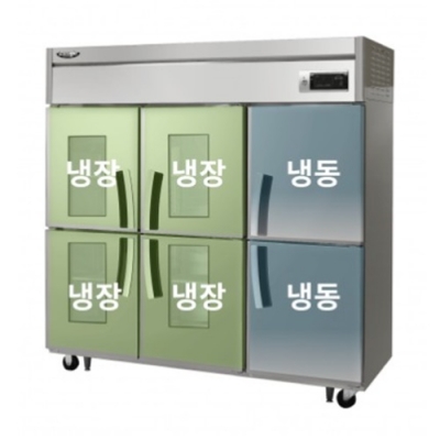 업소용 라셀르 냉동내장고 65박스 1/3냉동 직냉식 유리도어 LD-1765RF-4G