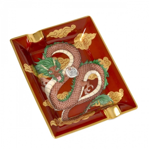 Elie Bleu "DRAGON" Hand Painted 재떨이