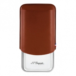 S.T 듀퐁 Brown 3핑거 시가 케이스