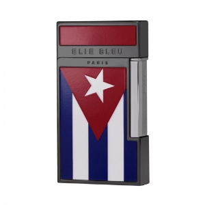 Elie Bleu Cuban Flag Black IP 시가 라이터