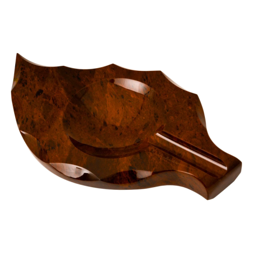 Elie Bleu "Obsidian" 흑요석 "Tobacco Leaf" 브라운 Ashtray