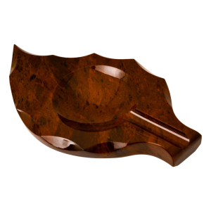 Elie Bleu "Obsidian" 흑요석 "Tobacco Leaf" 브라운 Ashtray