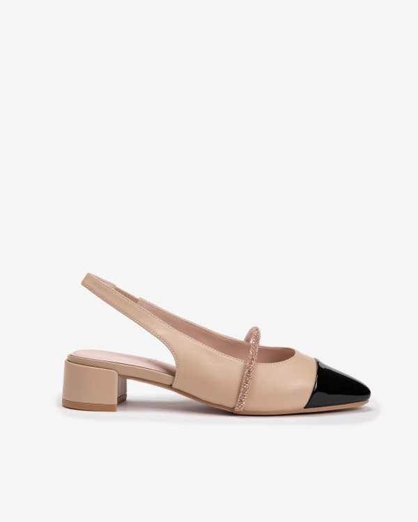 여성 보석 포인트 슬링백 펌프스