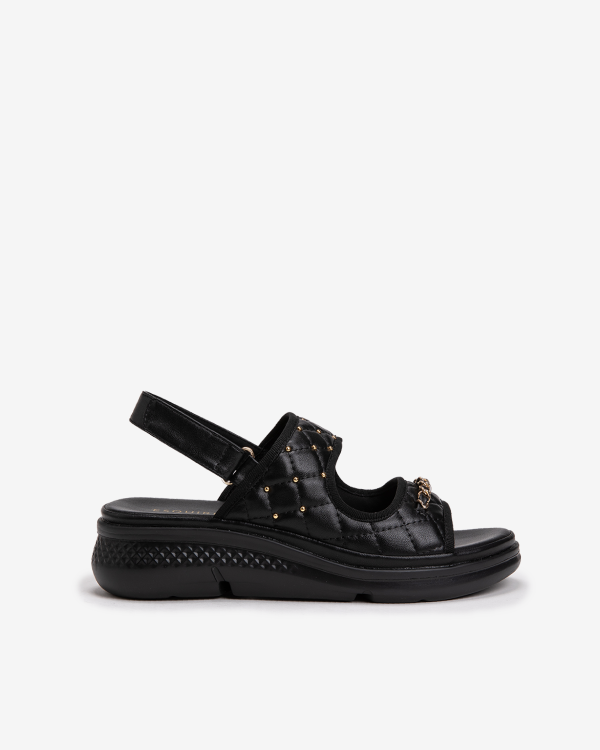 여성 트렌드 퀼팅 샌들