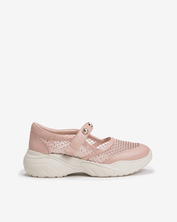 여성 메쉬 메리제인 슬립온