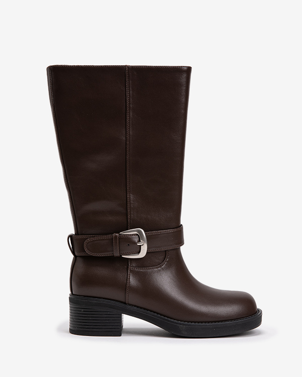 여성 카딘 버클 미들부츠