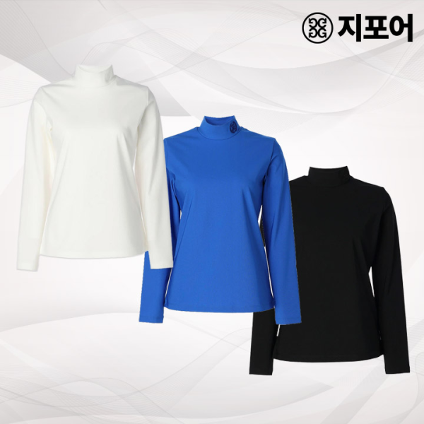 병행 지포어 골프웨어 여성 하이넥 긴팔 티셔츠 073213051