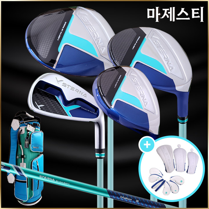 병행 마제스티 스터나 여성용 10개 풀세트 캐디백 포함 세레니티그린