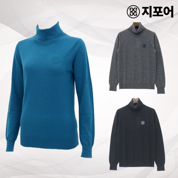 병행 지포어 골프웨어 여성 캐시미어 니트 스웨터 하이넥 073215760