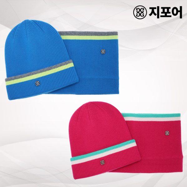 병행 지포어 남녀공용 캐시미어 비니 넥워머 세트 방한 골프모자 073215807