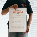 오첵 2026 15개월 벽걸이 달력 레트로