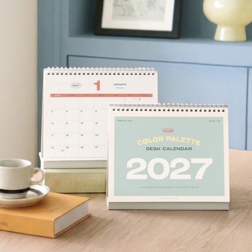 2027 팔레트 데스크 캘린더