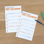 2027 포스터 한장 벽 달력 레트로