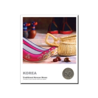 하이모리 코인 포스트카드 한국전통 꽃신 50원 동전용